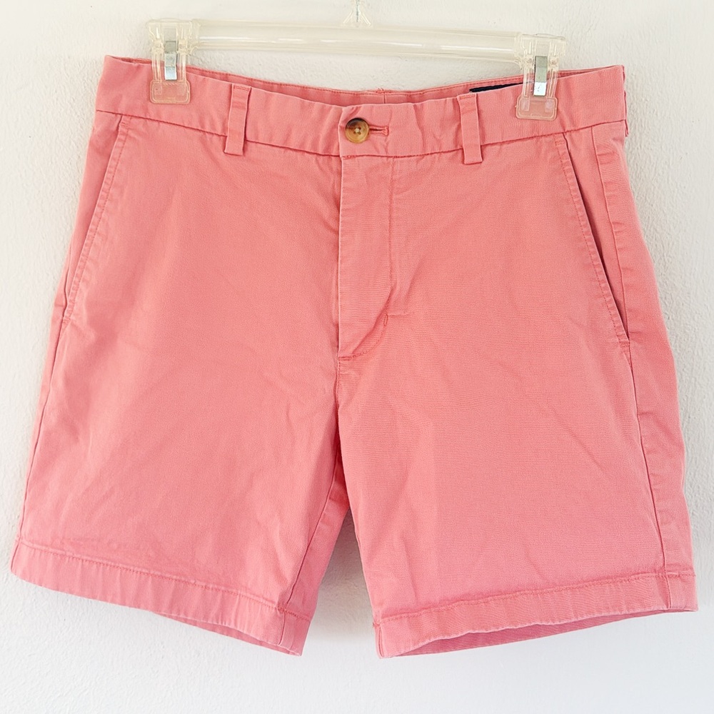 Vineyard Vines Shep & Ian Breaker Short salmon pink cotton chino shorts size 30